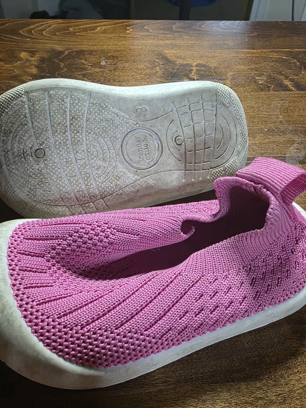 Kids Slip-On Knit Sneakers - Pink